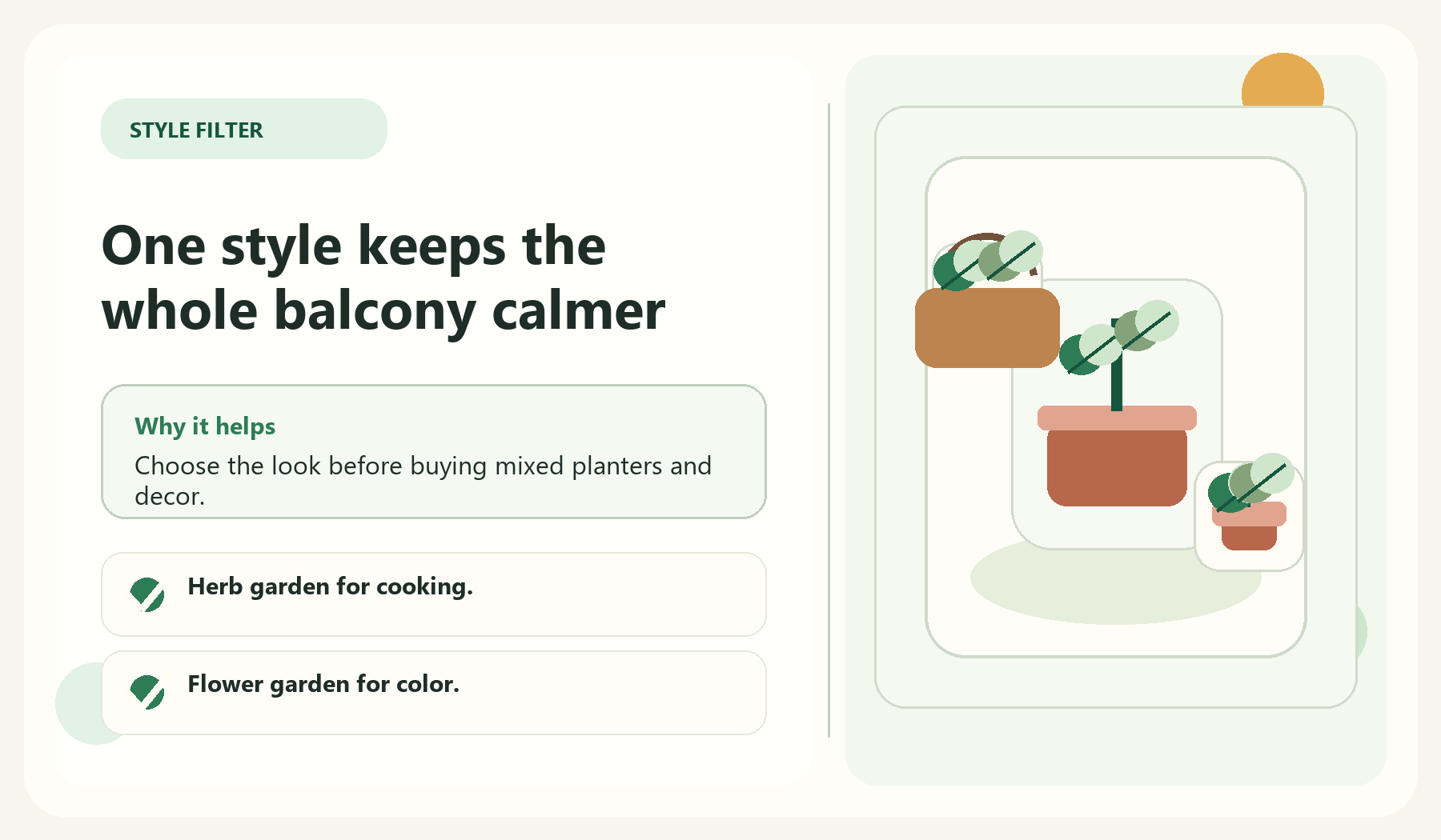 One style keeps the whole balcony calmer visual guide for Choose One Balcony Garden Style