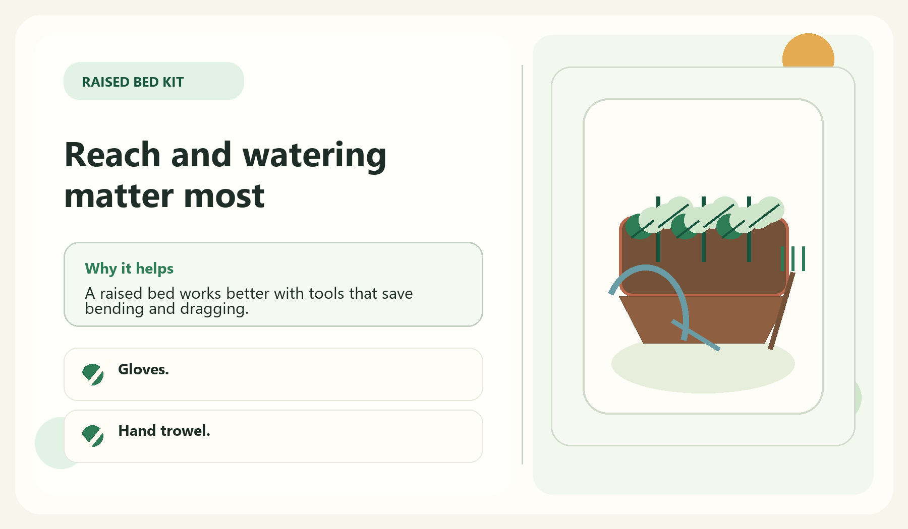 Reach and watering matter most visual guide for Tools Raised Bed Gardeners Need